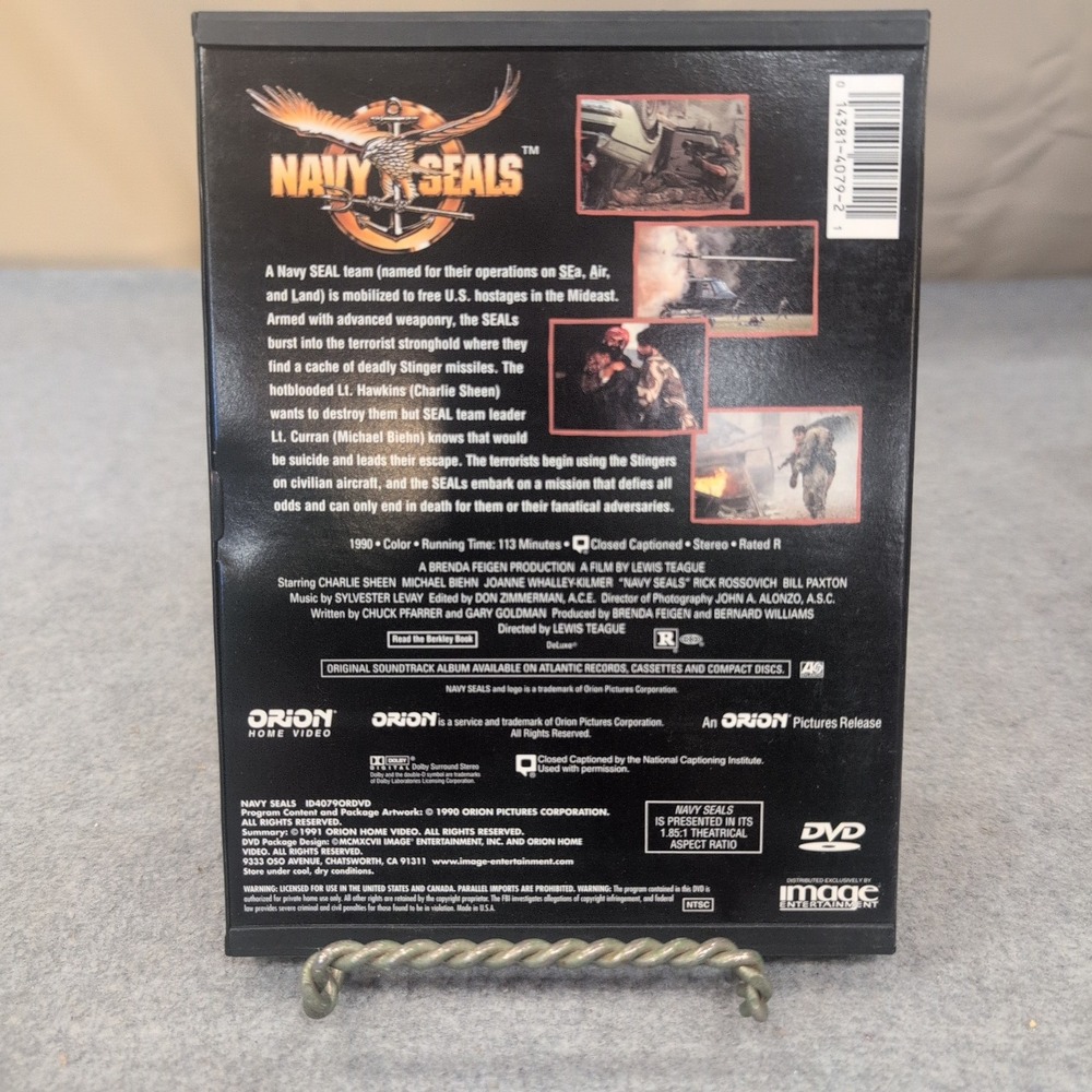 Navy SEALs DVD 1990 Charlie‎ Sheen Michael Biehn Widescreen Orion Home Video - Picture 2 of 2